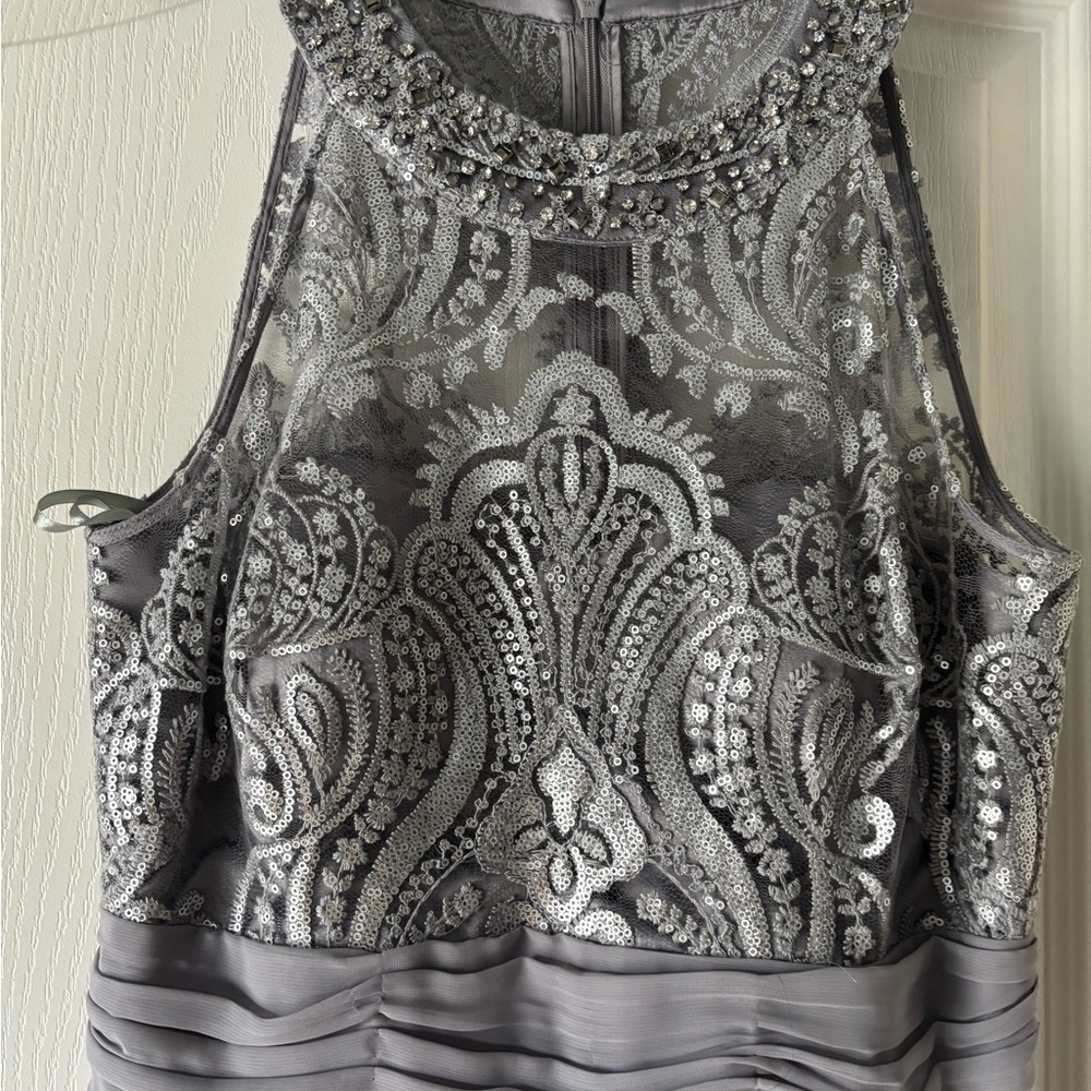 Eliza J Silver Embellished Blouse